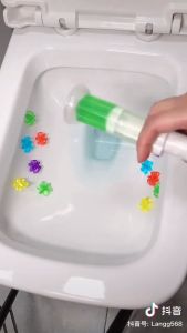 Toilet Bowl Gel Cleaner Push Type Pump Gel Mangkuk Tandas Sabun Tandas Gel Freshener 马桶洁净小花 马桶洁净