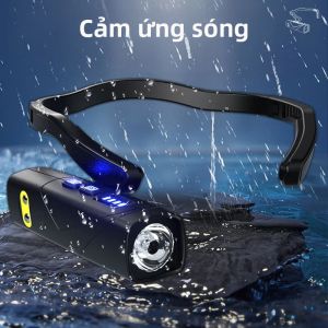 2025 Đa Năng Ngoài Trời Sạc Đèn Pha Siêu Nhẹ Dây Đeo Tai Đèn Pin LED Chống Nước Dành Cho Cắm Trại Đi Bộ Đường Dài Câu Cá