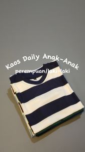 Kidsofficial8 Kaos Anak Laki Laki Perempuan Salur Catton 24s Usia 2-16 Tahun