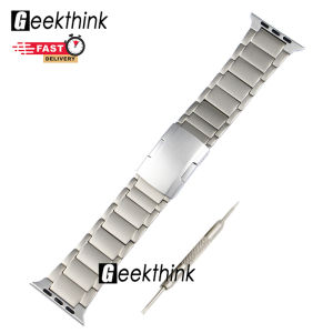 GEEKTHINK Luxury Titanium Strap for Apple Watch Ultra/Ultra 2 49mm 45mm 41mm 40mm 38 42mm 44mm Luxury metal band Men for I Watch Series 9 8 7 SE2 6 5 4 3