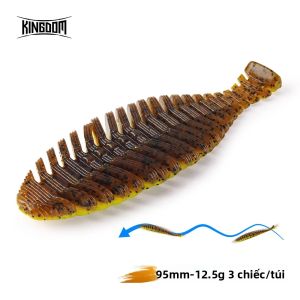 Vương Quốc Mềm Dụ 3 Cái/túi 95 Mm 12.5G Nhựa PVC Mềm Shad Mồi Có Thêm Mùi Cho Bass Pike Câu Cá 6 Màu VIBE Swimbait