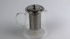 Teko Kaca dapat memasak air Panas Glass Teapot dengan Saringan infuser herbal One Two Cups