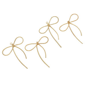 1pc 36x45mm 14K Gold Plated Brass Butterflry Bow Pendant For DIY Earring Necklace Jewelry Making