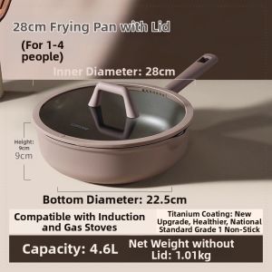 CAROTE | Nonstick Deep Frying Pan Suitable for Home Gas Stove and Induction Cooker
