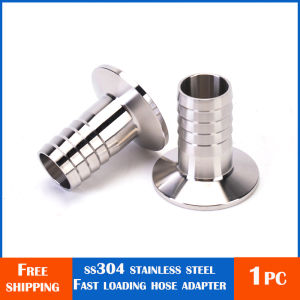 304 Stainless steel camlock Pipe Fitting hose connector Ferrules Tri Clamp Plumbing Pipes Barb 1.5" 50.5mm 64mm OD 6-51mm