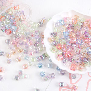 8mm Cubic Beads Crystal DIY Accessories Super Shiny Mobile Phone Chain Necklace Material Handmade Craft Acrylic Jewelry Parts