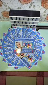 BABYSHARK DINOSAUR Invitation (FreeLayout) 3r size party birthday christening baptism baby kids boys