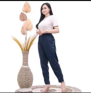 Paket 4 pcs Celana panjang harian wanita skinny tingayu ting ting/alladin