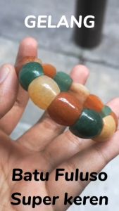 GELANG BATU FULUSO - GELANG HOKI - NATURAL GELANG PRIA WANITA GIOK