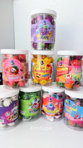 Mr candy|4D Fruit Jam Gummy 30pcs Mixed Ball Candy Panda Football Planet Strawberry Grape Soft Chewy Sweet Snack