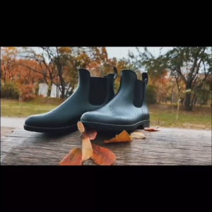 Momo Comfort Fit Black Rubber Boots 2025 New Korean Low Cut Women Boots | Slip-on Chelsea Rain Boots Women Waterproof Cute Low Cut Boots for Women Trendy Botas Nice Bota for Women Pretty Botas Pang Babae