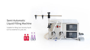 ZONESUN Filling Machine 2 Heads ZS-YG2 Semi Automatic Magnetic Pump Liquid Essential Oil Production Bottle Filler Soft Drink