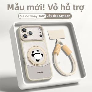 GGUU | For Apple Anti-drop Phone Case Panda Pattern With Stand And Lanyard Slot