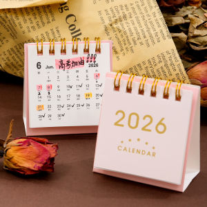 Mini Desktop Calendar 2026 New Year Countdown Creative Planning Daily Check Mark Childrens Notebook Simple Ins Style Pure Color