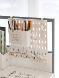 Office Station Wire-Wrap Board Desk Hanging Storage Rack Nail Board-Free Desk Storage Rack Suitable for For Home Punch-Free