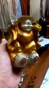 Tượng Thần tài Nhật bản bằng bột đá cao cấp cao 12cm