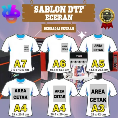 Sablon Setrika DTF Custom eceran.tahan lama