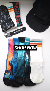 Outway - Zero Fox Crew Performance Socks for Cycling Running Hiking Sports