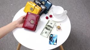 Ví nữ 100% da bò thật cao cấp phong cách mới