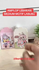 100 PCS AMPLOP LEBARAN MEDIUM MOTIF LABUBU ANGPAU IDUL FITRI VIRAL 2025