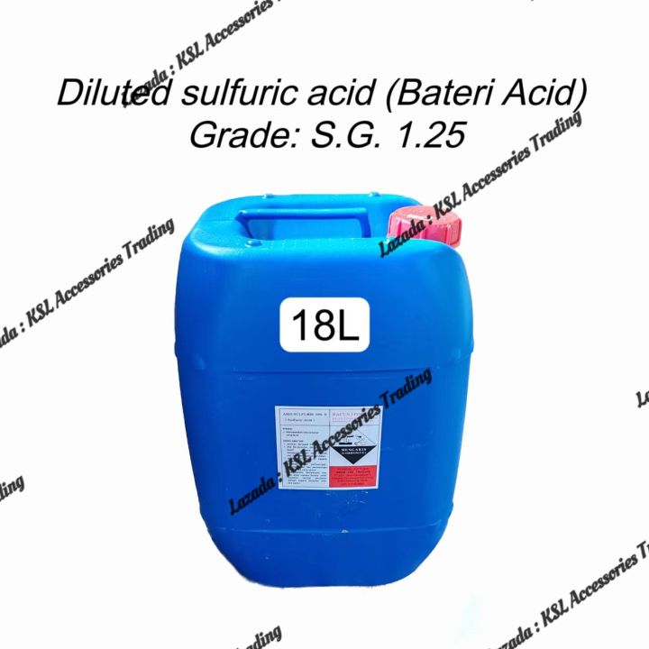 Bateri Asid kereta dan lorry (Car Battery Acid) 18 Litre Lazada