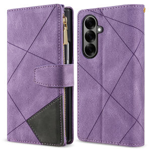 Ốp Lưng Điện Thoại Samsung Galaxy Z Fold 8/7/6/5/4 Bằng Da Có Khóa Kéo Chống Sốc Tích Hợp Khe Đựng Thẻ Chất Liệu TPU + PC