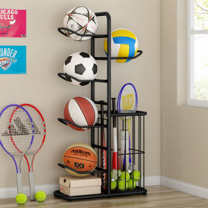 Indoor Simple Basketball Volleyball Football Storage Rack Childrens Toy Organizer Basket Iron Material Living Room Use
