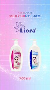 LIORA Milky Body Foam (Goat’s Milk) - 750ML | Sabun Cair Dengan Kandungan Susu