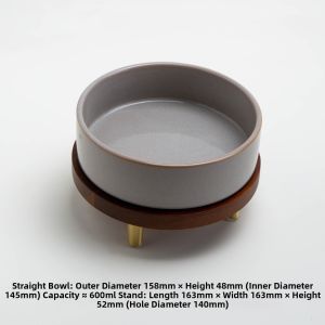 Petdebby | Ceramic Double Bowl Pet Food Dish Raised Neck Protection