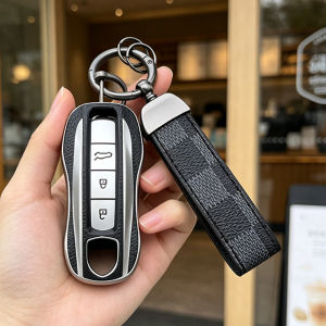 TPU Car Key Shell Case Cover for Porsche 718 Cayenne Panamera 911 Macan Key Case Key Cover Taycan Cayman Boxster Auto Fob Holder