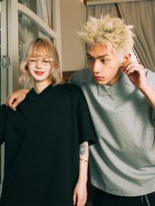 Loose Fit Mens Polo Shirt Half Sleeve V-Neck T-Shirt Pure Color Summer Fashion Casual Polyester Fiber Youth Popular Short Sleeve