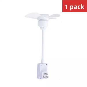 MONLEYTA | Kitchen Universal Three-Pronged Socket Mini Cyclone Fan Integrated Compact Creative Fan No摇头 Feature Pure Color Design