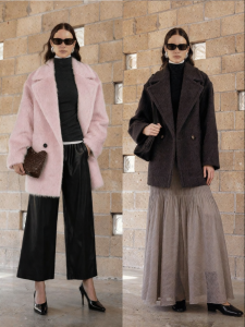 Fluffy Curly Wool Turn-down Collar Coat