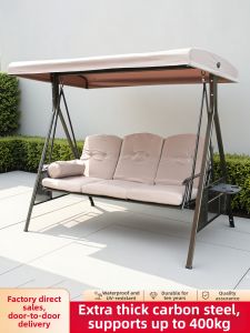 FENGZHAOHUANG | Garden Outdoor Swing Chair For Three People