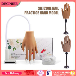 DECINIEE Nails Manicure Practice Hand Training Nail Practice Hand for Acrylic Nails Hand for Manicure Silicone Hand Training Manicure