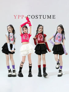 ชุดเต้นแจ๊สสำหรับเด็ก ชุดการแสดง ชุดแฟชั่น เทรนด์ฮิปฮอป เด็กหญิง ชุดฝึกซ้อม ชุดการแสดง ชุดเต้นสตรีท เด็กหญิง