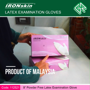 IRONskin Latex Examination Glove Powder Free Medical M5.2g 100 Pcs Sarung Tangan Latex Pemeriksaan