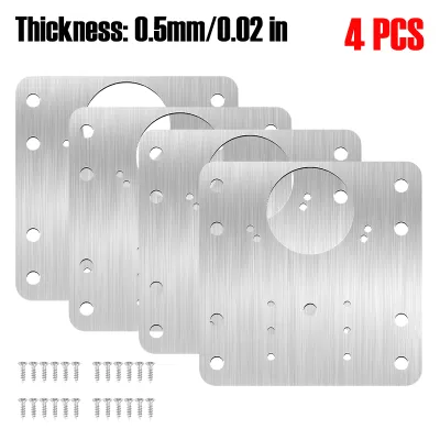 2/4 PCS Cabinet Hinge Repair Plate Set Damaged Wardrobe door Stainless Steel Fixing Brackets Board Kit for Kitchen Furniture