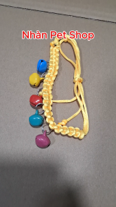 Vòng cổ đan tay cho mèo nhiều chuông vòng cổ 5 chuông cho mèo vòng cổ cho mèo - Nhàn Pet Shop