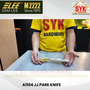 SYK Samlee A1104 JJ Pare Knife Wood Handle Knife Grass Fruits Cutting Knife Pisau Kebun Pemotong Buah