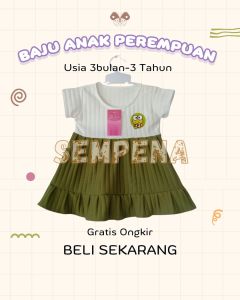 Dress anak perempuan dress balita daster rufle anak perempuan pakaian anak
