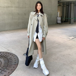 Goodbye Little Bear British Style Midi Coat Jacket Women Casual Spring Autumn Short plus Size High End Feeling Coat