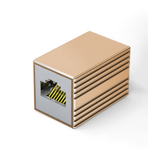 BYXGD RJ45 Coupler Female to Female Gigabit Ethernet Extender Aluminum Alloy Shielded LAN Cable Joiner Gold‑Plated Pin