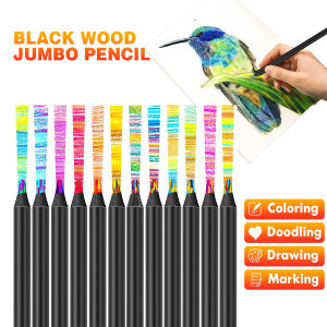 ดินสอสีรุ้ง, 12 สี, ขนาด 10 มม. สำหรับการวาดภาพศิลปะการระบายสีการสเก็ตช์ภาพอุปกรณ์ศิลปะของขวัญคริสต์สำหรับเด็ก