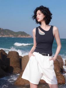 Basic House | Layered Padded Halter with Hollow Design