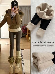 High-Waist Thickened Fleece Yoga Pants Womens Autumn Winter Slimming Tummy Control Butt Lifting Tight Fit Exercise Trousers