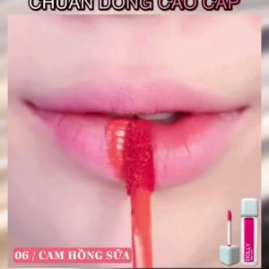 Son kem lì màu hồng Dolly super matte son kem lì không chì bền màu lâu trôi <Màu Cam Hồng Sữa>