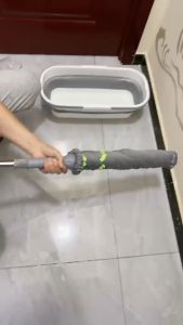 ไม้ถูพื้น แบบบิดน้ำได้ในตัว ไม้ถูพื้นผ้าไมโครไฟเบอร์ รุ่นหนาขึ้น ด้ามปรับสั้น-ยาว