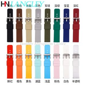 10/12/14/15/16/18mm 19mm 20mm 21mm 22mm 24mm Quick Release Silicone Strap For Huawei GT2/GT3 Smart Watch Bracelet Galaxy Watch 3