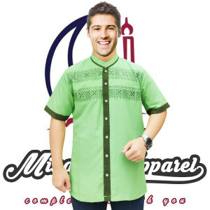 Baju Koko Dewasa Laki-Laki Terbaru Lengan Pendek Bahan Katun Warna Kombinasi